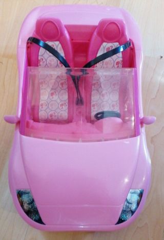 Mattel Barbie Doll Pink Convertible Car 2010