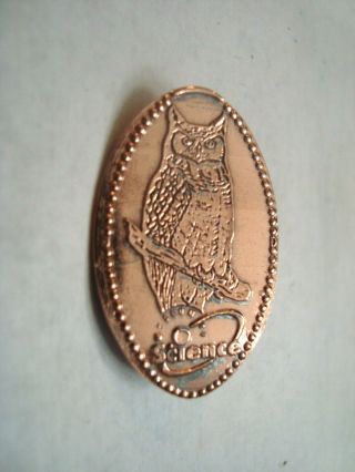 Museum Of Science Boston,  Ma - Owl - - Retired Zinc Penny