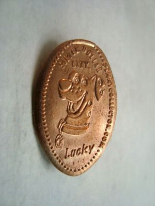 Silver Dollar City Branson,  Mo - Lucky The Dog - - Elongated Copper Penny