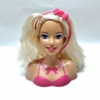 2011 Mattel Barbie Styling Head,  Long Blonde Hair,  8 Inches,  Head Band
