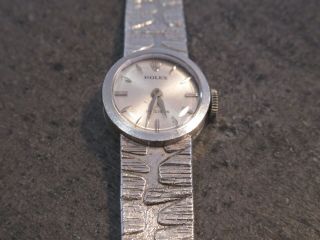 Ladies Rolex Precision 9ct White Gold Dress Watch Circa 1967