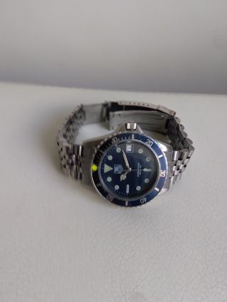 Vintage Tag Heuer 1000 980.  029B SUBMARINER BLUE Collectible full zize 100 SWISS 4