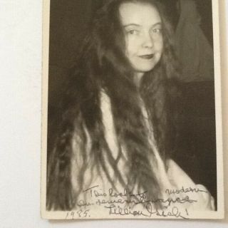 Lillian Gish SIGNED 1985 Photo Silent Film Actress DW Griffith Birth of A Nation 2