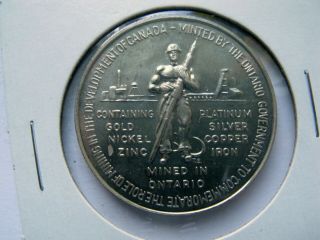 1867 - 1967 Confederation Mined In Ontario Token Coin Medallion