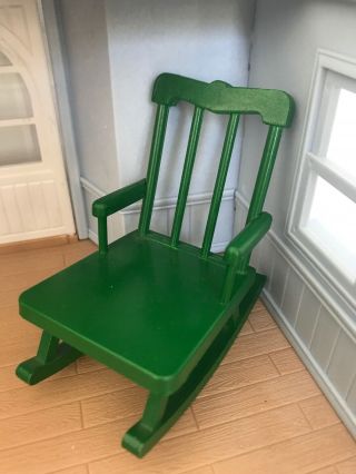 Vintage Sylvanian Families Spares Furniture Green Rocking Chair Calico Critters