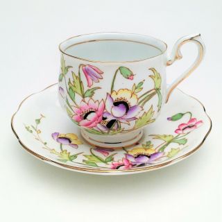 Royal Albert English Bone China Tea Cup & Saucer,  Gloria Pattern,  Hampton Shape
