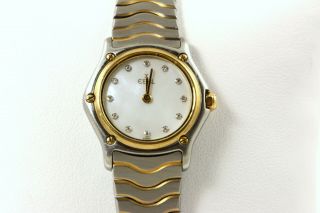 Ladies Ebel Stainless Steel And 18k Yellow Gold And Diamond Watch