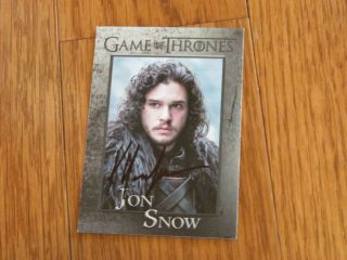Kit Harington Autographed Card Hand Signed Game Of Thrones Jon Snow