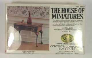 House Of Miniatures Queen Anne Table Kit 1:12 Dollhouse Furniture X - Acto Series