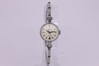 VINTAGE c.  1950 ' s Rolex Precision ref.  9300 Ladies Stainless Steel Cocktail Watch 2