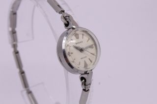 VINTAGE c.  1950 ' s Rolex Precision ref.  9300 Ladies Stainless Steel Cocktail Watch 5