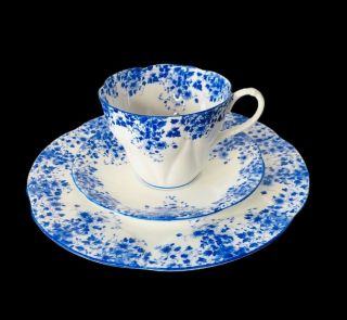 Royal Albert Dainty Blue Teacup Saucer Lunch Plate Set