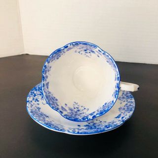 Royal Albert Dainty Blue Teacup Saucer Lunch Plate Set 2