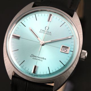 Vintage Omega Seamaster Cosmic Cal 565 Automatic Skyblue Dial Men 