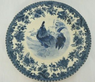 William James Farmyard Rooster Dinner Plates 10 - 3/8 "