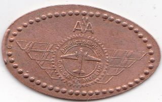 Elongated Souvenir Penny: American Airlines C.  R.  Smith Museum Z 83a