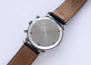Vintage Contoli Black Valjoux 92 Chronograph 37mm Watch 3