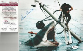Jaws 1st Victim Autographed 8x10 Photo Brody Battling Jaws Jsa Certified