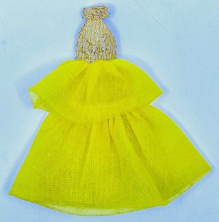 Topper Dawn Doll Gown Gold Glow Swirl 721 Dress Only Sheer Yellow