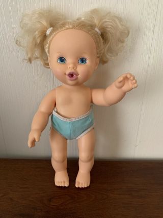 Vintage Baby Sip N Slurp Blonde Hair Blue Eyes Doll Kenner Hasbro 1995