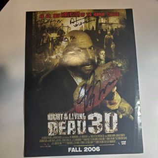 Night Of The Living Dead 3d One Sheet Autographed Signed