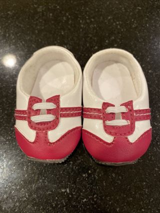 American Girl Doll Fresh And Fun Sneakers Outfit Parts Only Maroon White Shoes