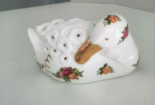 Vintage Duck Potpourri Royal Albert Bone China Old Country Roses Collectable