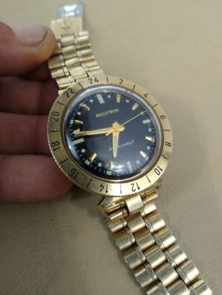 Vintage 1967 Bulova Accutron Astronaut 14k Gold Filled Watch M7 Repair