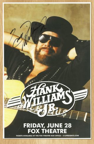 Hank Williams Jr Autographed Gig Poster Are You Ready For Some Football