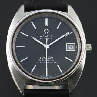 Vintage Omega Constellation Chronometer Cal 1011 Black Dial Men`s Swiss Watch