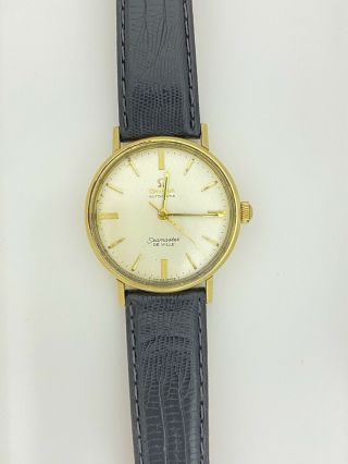 Omega Seamaster De Ville Automatic 14k Solid Yellow Gold Mens Vintage