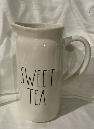 Rae Dunn Sweet Tea Large Letter Ll Beverage Water Pour Pitcher Farmhouse Ceramic
