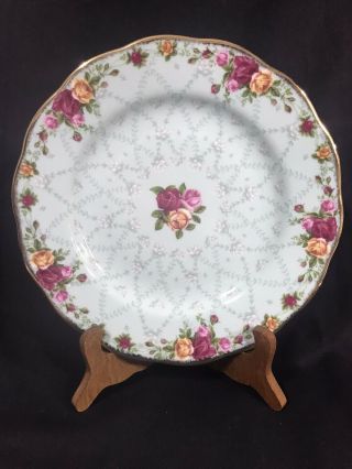 Royal Albert Old Country Roses Peppermint Damask 8” Plate Pale Green Color