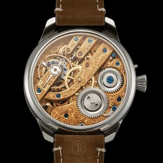 Stylish Men ' s Wrist Watch Skeleton Engraved Vintage Swiss Movement 6