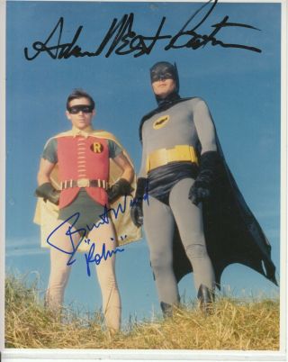 Burt Ward Signed Batman & Robin Photo