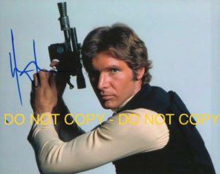 Harrison Ford,  Han Solo,  Star Wars,  Hand Signed 8x10 Photo W/coa