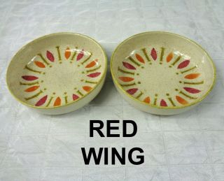 Set Of 2 Vintage Red Wing Pepe Mid - Century 6.  125 " Coupe Cereal Bowl 1960 