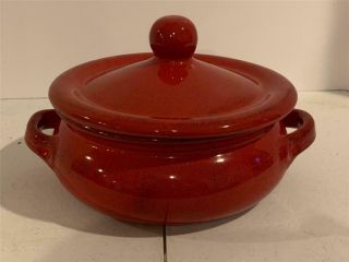 De Silva Fabrique En Italie Red Terracotta Casserole Baking Serving Dish W/lid