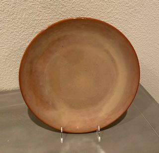 Vintage Catalina Island Pottery Dinner Plate Dish Monterey Brown,  Red Clay 11”