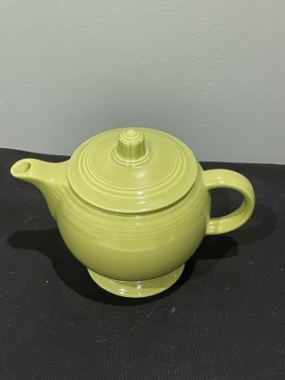Vintage Fiesta Medium Teapot Chartreuse Lime Fiestaware With Lid