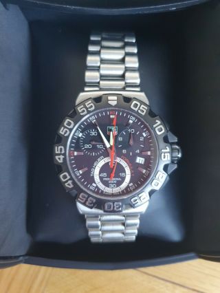 TAG Heuer Men ' s Formula 1 Chronograph Watch (Black Dial) CAH1110.  BA0850 2