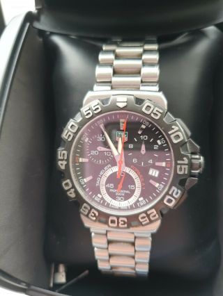 TAG Heuer Men ' s Formula 1 Chronograph Watch (Black Dial) CAH1110.  BA0850 5