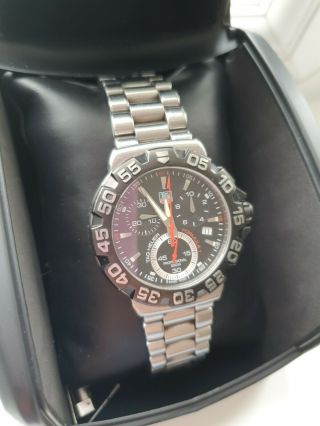 TAG Heuer Men ' s Formula 1 Chronograph Watch (Black Dial) CAH1110.  BA0850 6