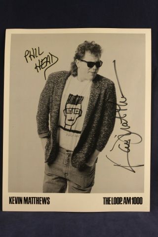 Kevin Matthews Jim Shorts Kev Head Wlup Chicago Radio Autograph Signed Photo