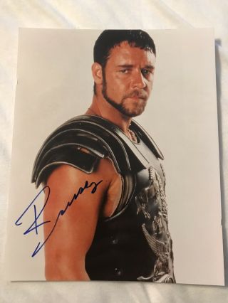 Russell Crowe Signed Autograph Gladiator 8x10 Hollywood Photo