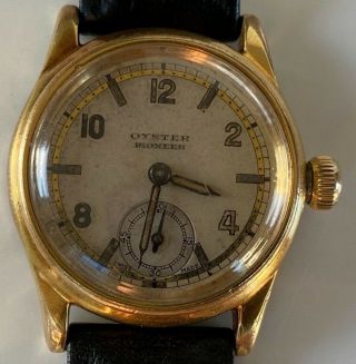 Very Early Vintage Military Gents Wrist Watch Rolex Oyster Pioneer