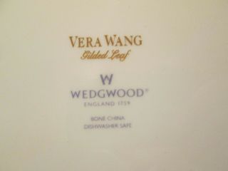 WEDGWOOD / VERA WANG GILDED LEAF DINNER PLATE - 10 3/4 