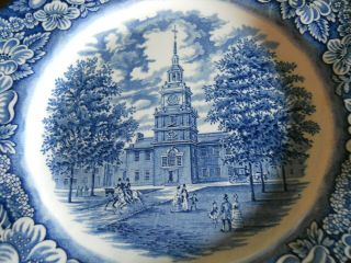 Staffordshire China Liberty Blue Dinner Plates 9 3/4 