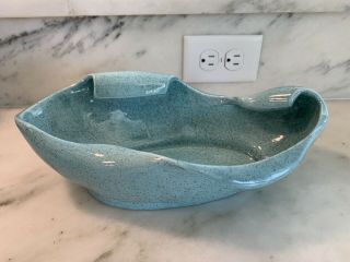 Mid Century Modern Red Wing M1463 Console Bowl Dish Speckled Fleck Blue