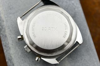 Impressive Huma Vintage Valjoux 7734 Divers Chronograph Watch w/ Date - Serviced 5